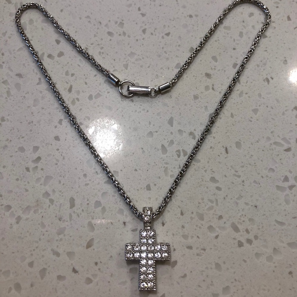 Authetic Swarovski Crystals Cross Necklace